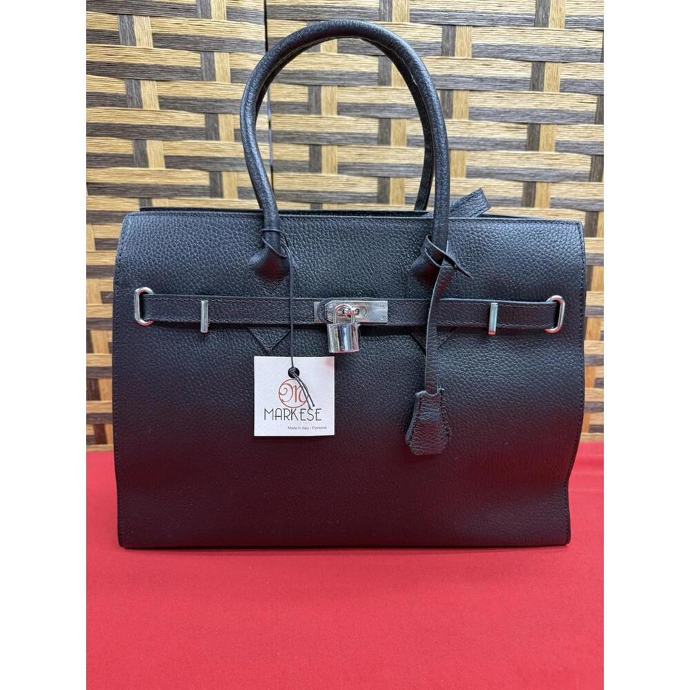 Sophisticated Markese Leather Satchel /Shoulder – Black – NWT - $420